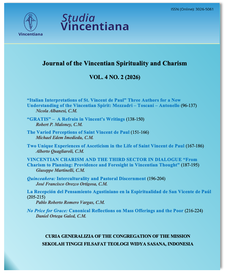 					View Vol. 4 No. 2 (2026): Studia Vincentiana
				